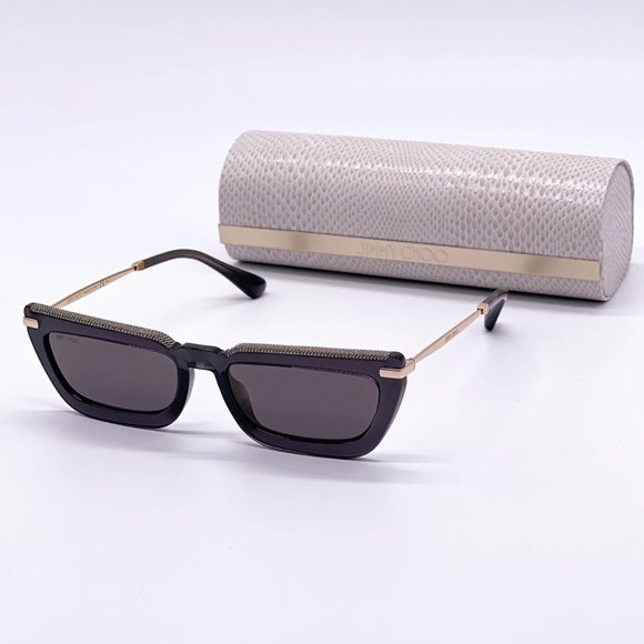 🔥 NEW JIMMY CHOO BLACK ACETATE SUNGLASSES - Picture 2 of 8